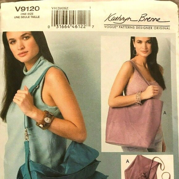 Sewing Pattern Vogue V9120 KATHERYN BRENNE DESIGN ORIGINAL Bag Tote Pouch Purse - Picture 7 of 7